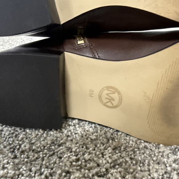 Michael Kors Bryce Brown Size 8M Black Riding Tall Boots Floor sample NWB - Picture 11 of 14